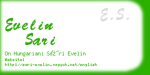 evelin sari business card